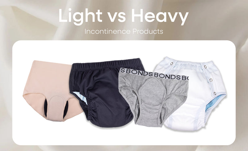 Light vs Heavy Incontinence Products