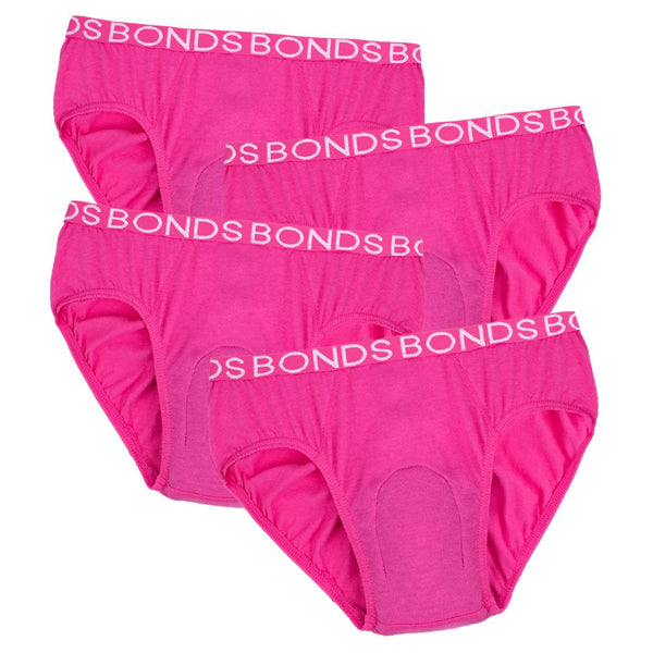 Girl's BONDS Hipster with incontinence pad (4 pack)