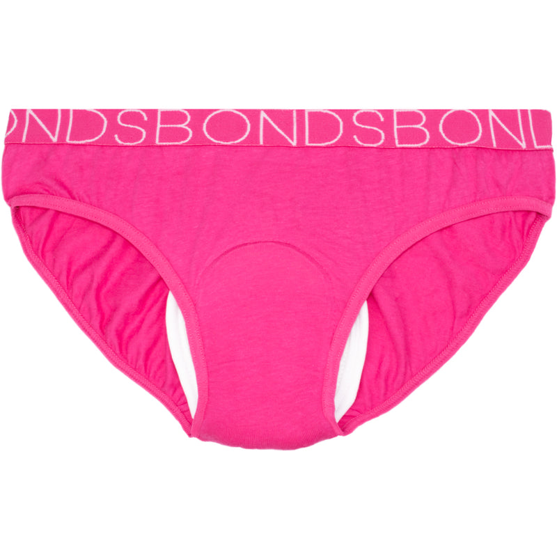 Bonds Girls Bikini Briefs 5 Pack - Pink Black Print